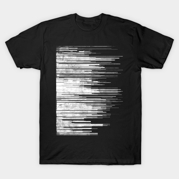 White Noise - Glitch Art - Audio Sound Wave Abstract T-Shirt by bulografik